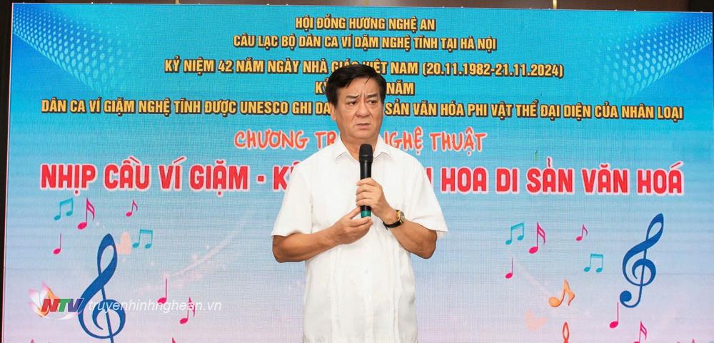 Ong Hoang Xuan Luong PCT Hoi dong huong NA tai Ha Noi phat bieu.j