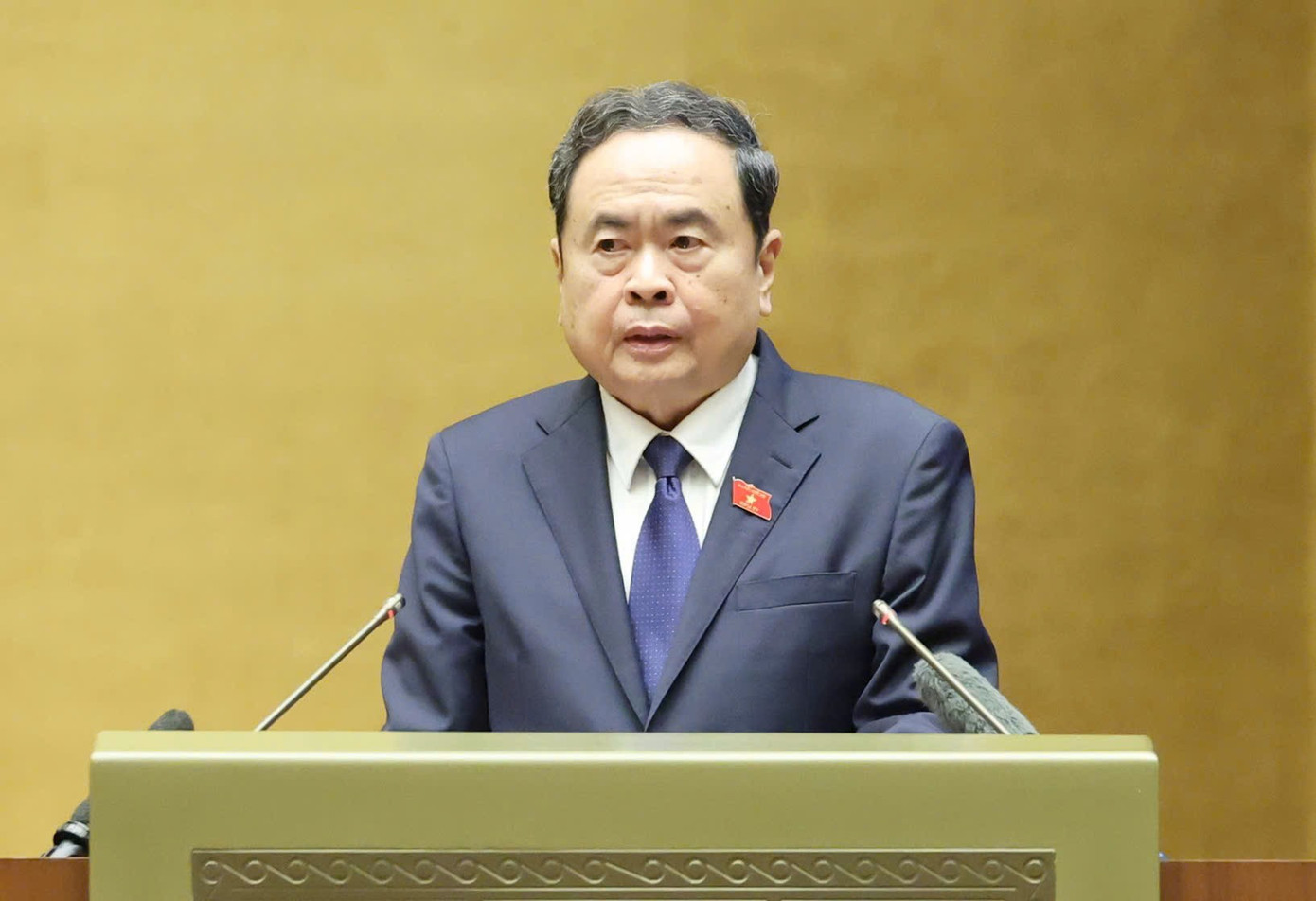 Chủ tịch Quốc hội Trần Thanh Mẫn phát biểu khai mạc. Ảnh: Như Ý