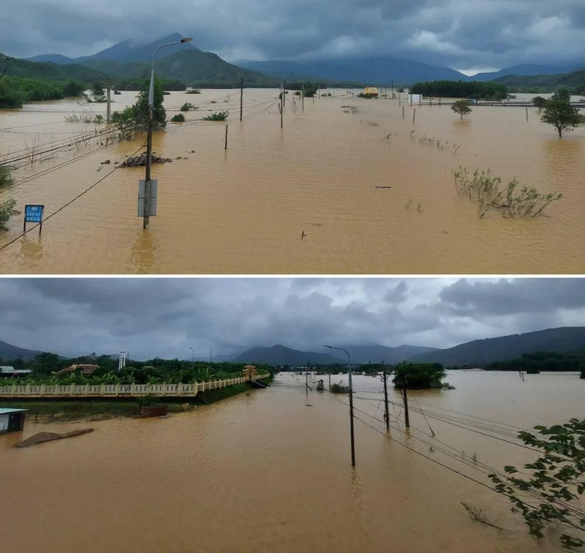 Rốn lũ Nông Sơn lại mênh mông nước. Ảnh: VT