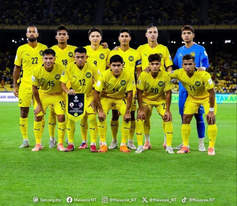 Tuyển Malaysia đang dẫn đầu bảng F. Ảnh: Malaysia NT