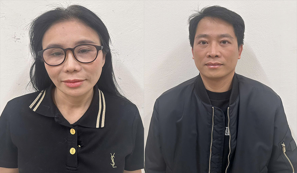 Phan Thị Mai (bên trái), Hoàng Kim Khánh (bên phải). Ảnh: BCA