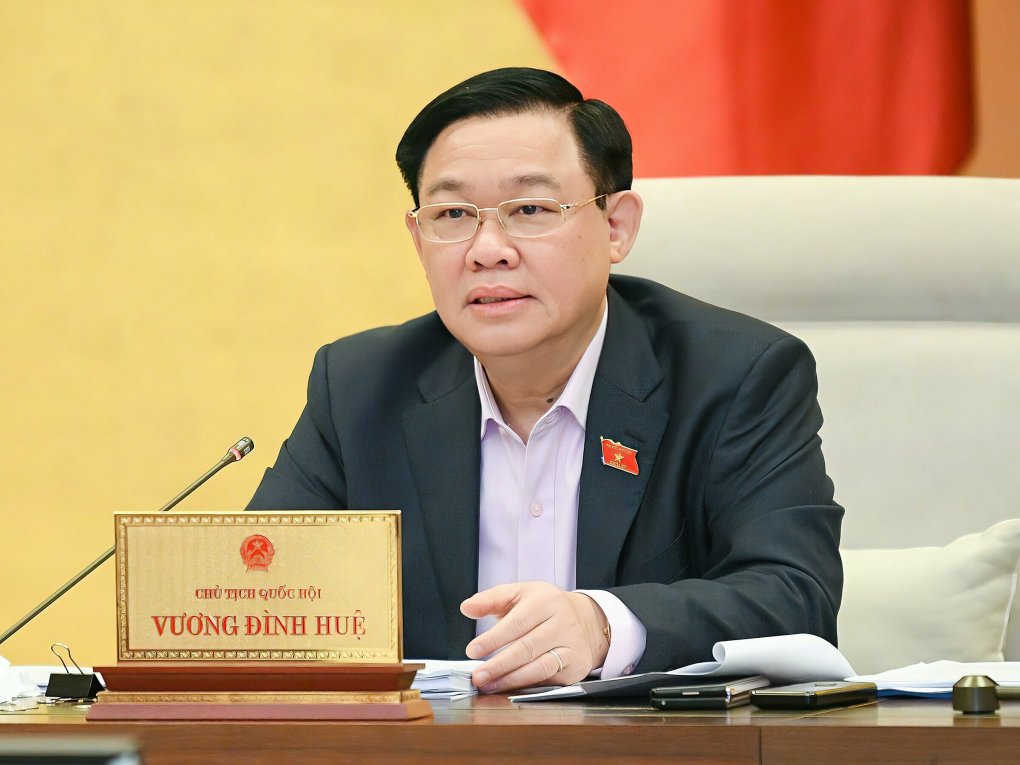 Chủ tịch Quốc hội Vương Đình Huệ phát biểu ngày 14/12. 