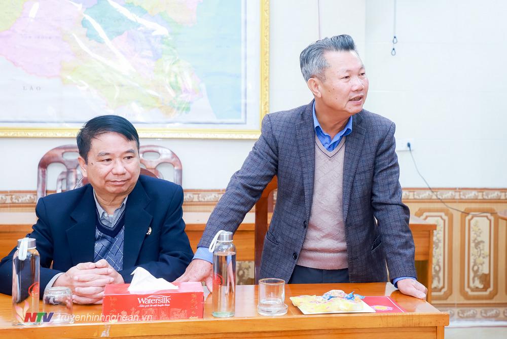 Thiếu tướng Nguyễn Sỹ Hội - Chủ tịch Hội Cựu chiến binh tỉnh phát biểu cảm ơn lãnh đạo tỉnh.