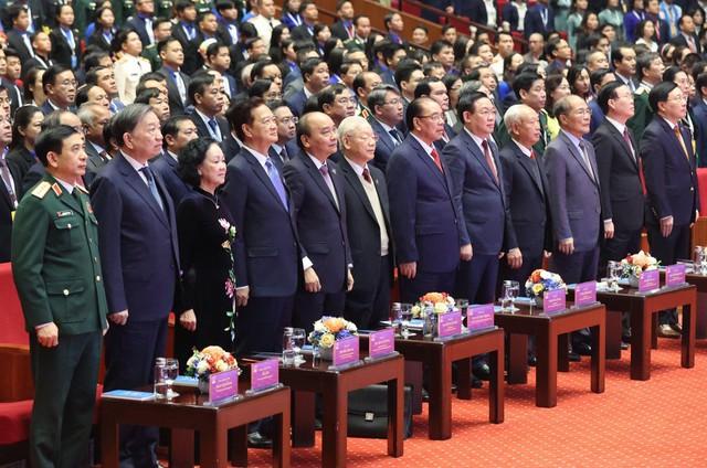 Tổng Bí thư Nguyễn Phú Trọng và các đồng chí lãnh đạo, nguyên lãnh đạo Đảng, Nhà nước tham dự phiên trọng thể Đại hội đại biểu toàn quốc Đoàn TNCS Hồ Chí Minh lần thứ XII
