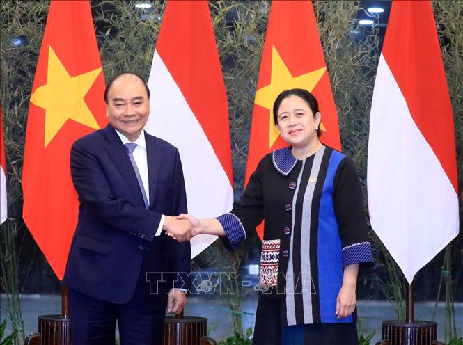 Chủ tịch nước Nguyễn Xuân Phúc hội kiến Chủ tịch Quốc hội Indonesia