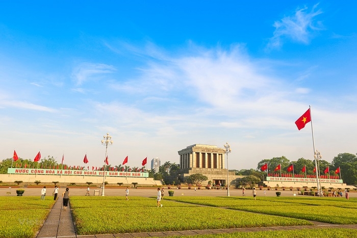 Quảng trường Ba Đình nổi tiếng ở Hà Nội. Ảnh:Vietnamplus