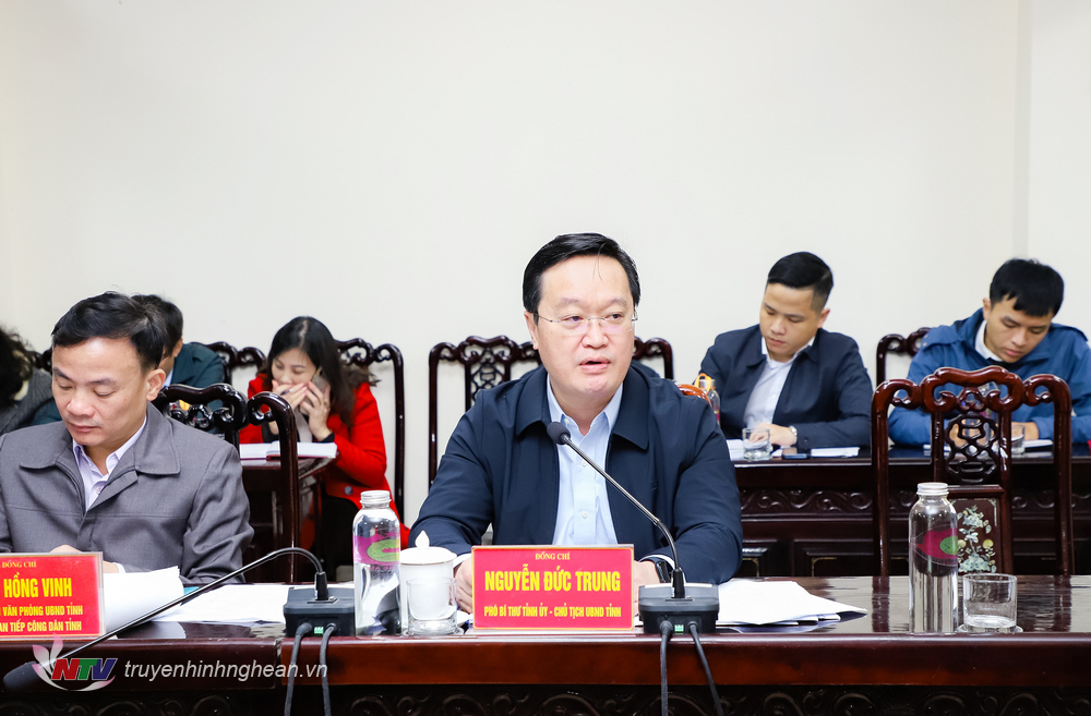 Chủ tịch UBND tỉnh Nguyễn Đức Trung phát biểu kết luận.