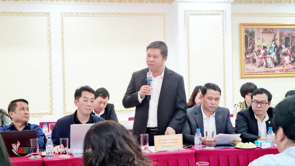 Ông Nguyễn Trung Thảo - Phó Giám đốc Đài PT-TH Nghệ An phát biểu tại hội nghị.