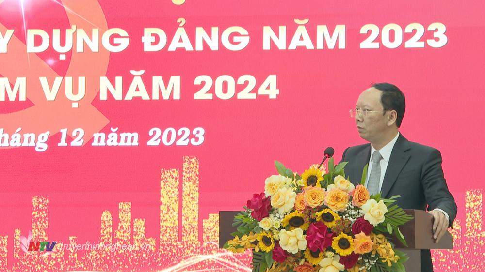 Phó Chủ tịch UBND tỉnh Bùi Thanh An phát biểu tại hội nghị.