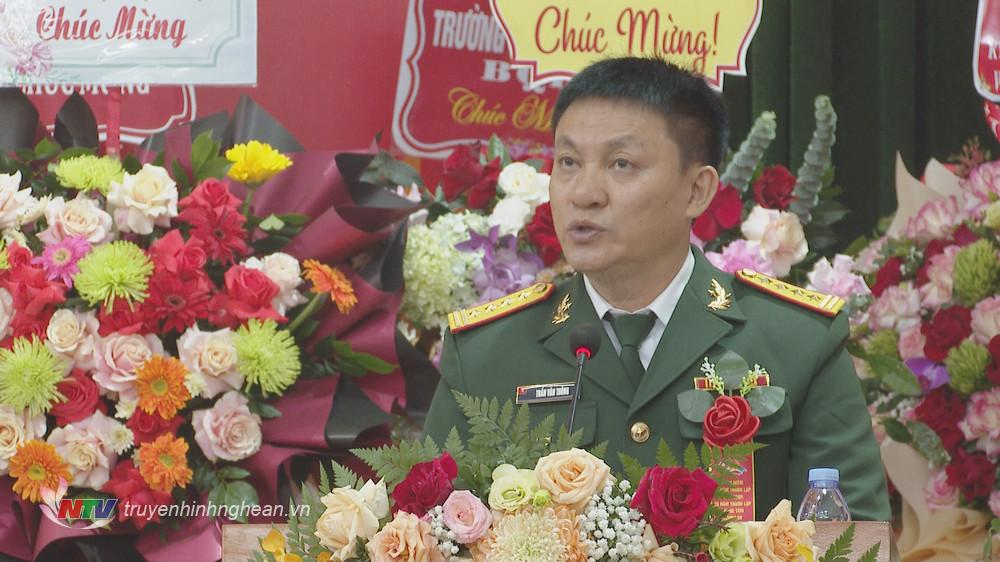 
Đại tá - Thạc sĩ Trần Văn Thông - Phó GĐ Trung tâm, Trưởng khoa phát biểu tại lễ kỷ niệm.