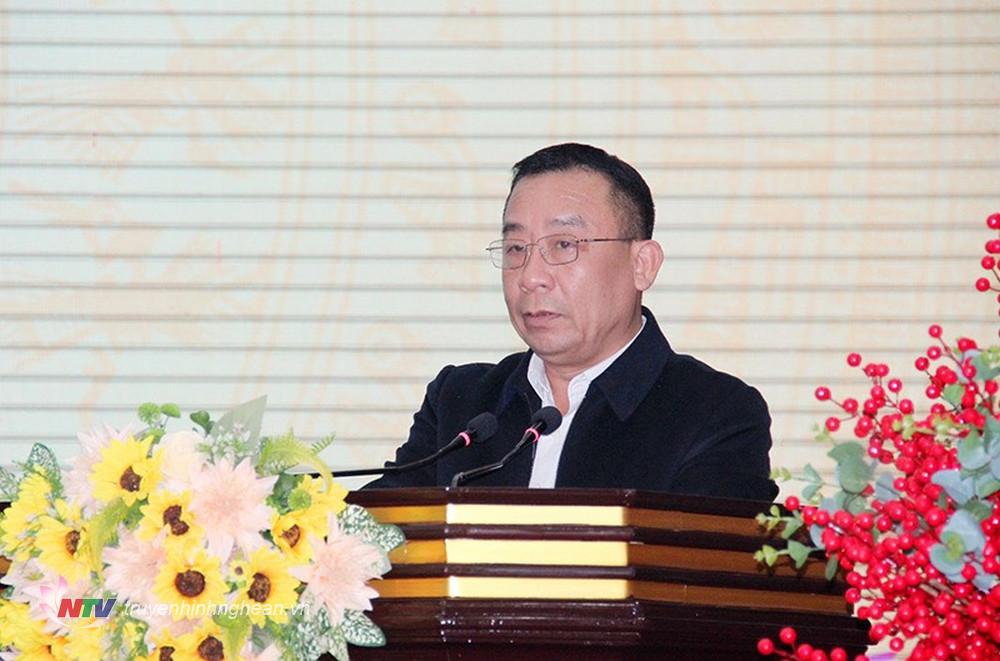 Phó Chủ tịch UBND tỉnh Nguyễn Văn Đệ phát biểu chỉ đạo tại hội nghị.