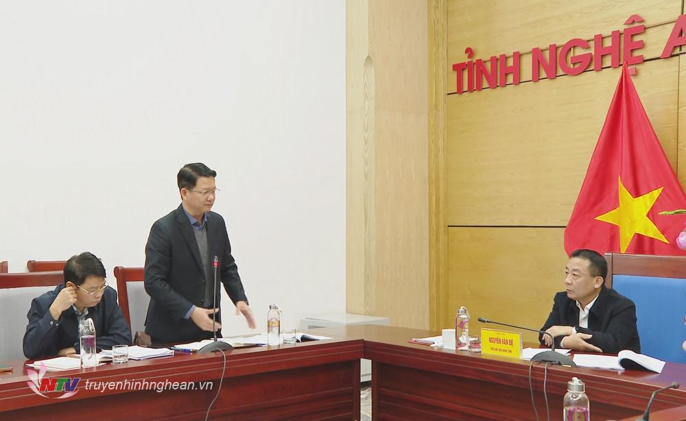 Phó Giám đốc Sở NN&PTNN Trần Xuân Học phát biểu tại cuộc họp.