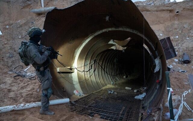 Đường hầm khổng lồ, IDF mới phát hiện ở Bắc Gaza. Ảnh: IDF