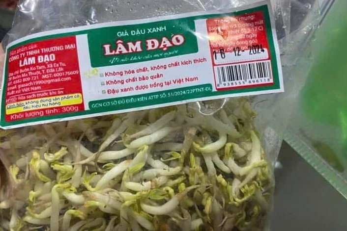 Giá đỗ của Công ty Lâm Đạo. 