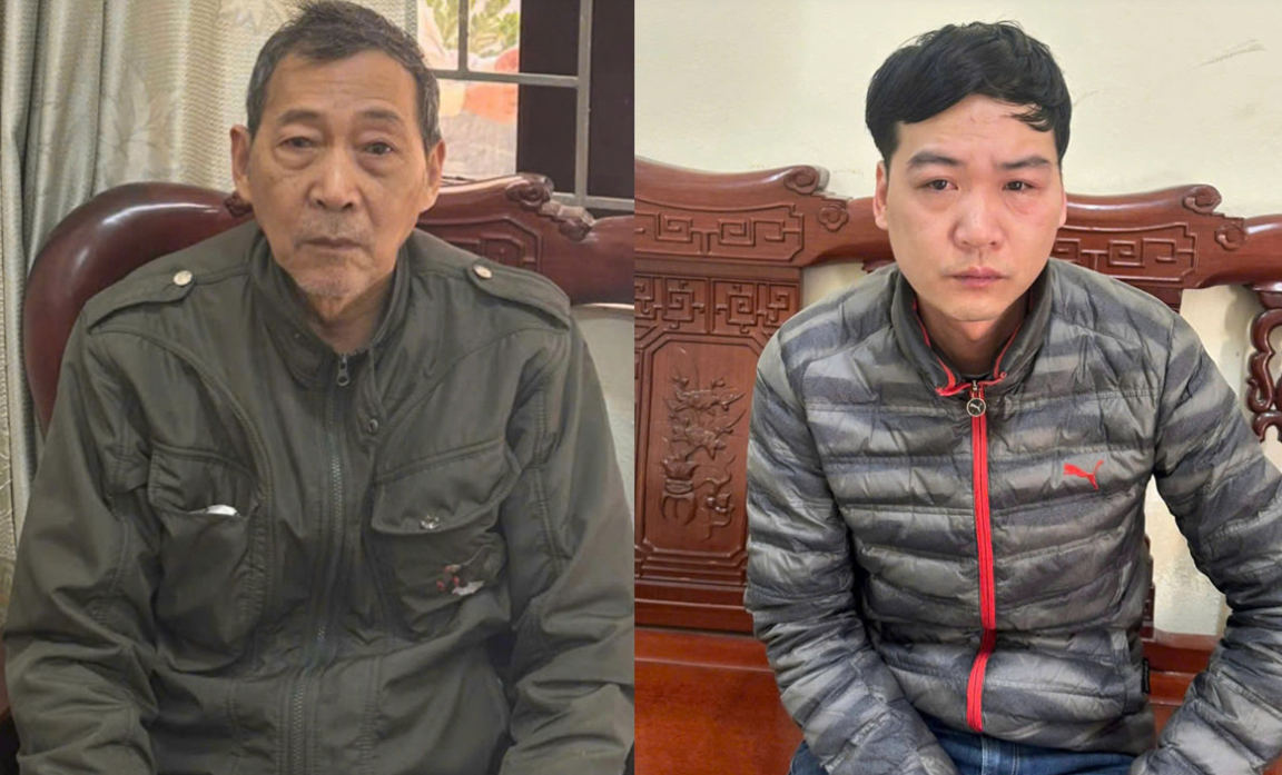 2 đối tượng bị cơ quan công an tạm giữ hình sự. Ảnh: CACC