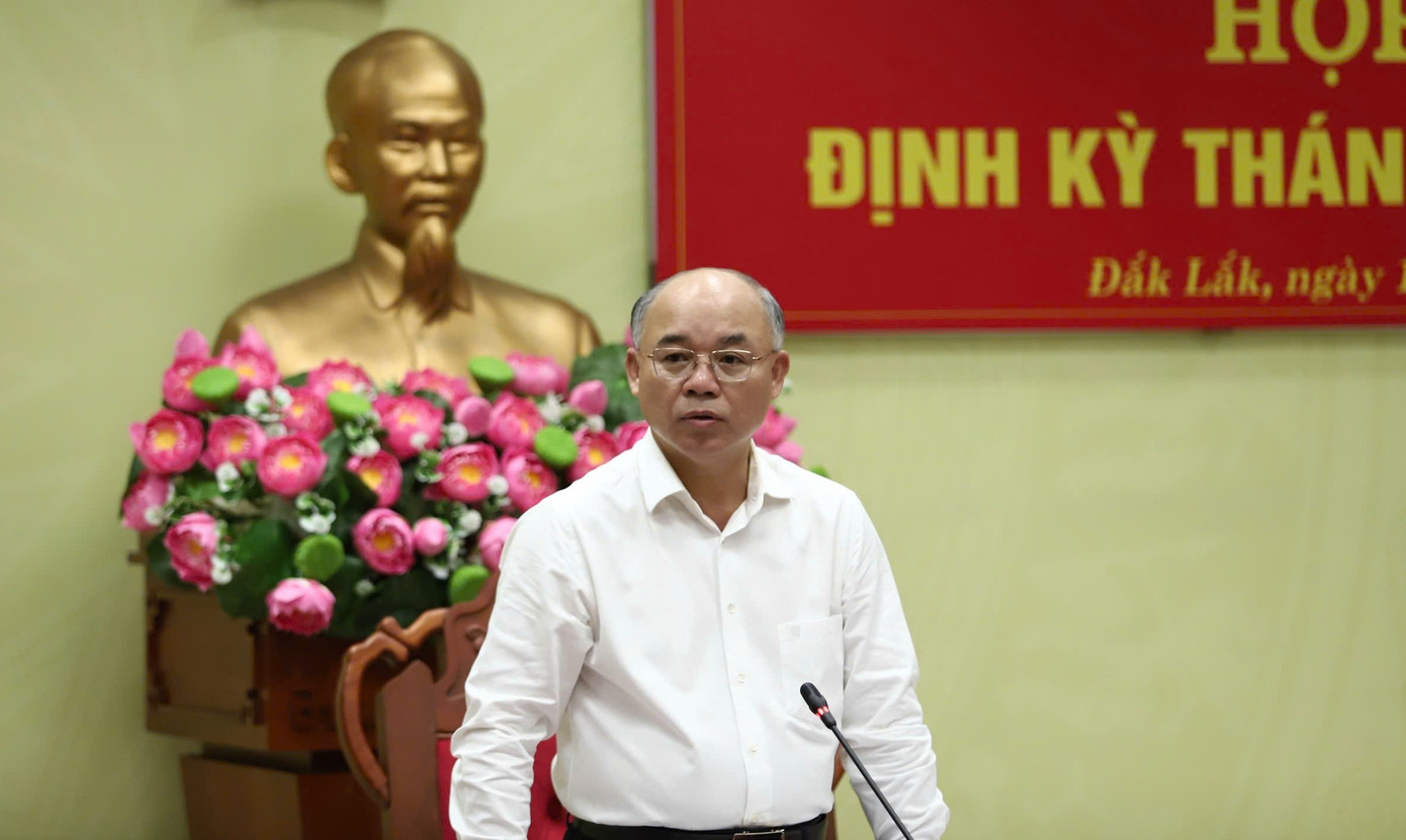 Ông Trương Công Thái - Phó Chủ tịch UBND tỉnh Đắk Lắk thông tin tại cuộc họp báo. Ảnh: Minh Phương