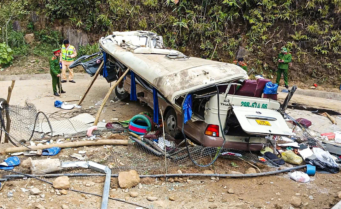 Hiện trường vụ tai nạn.