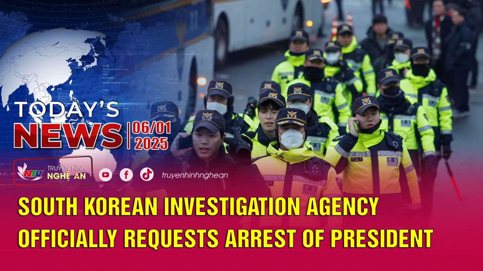 Today's News 06/01/2025: South Korean Investigation Agency Officially Requests Arrest of President