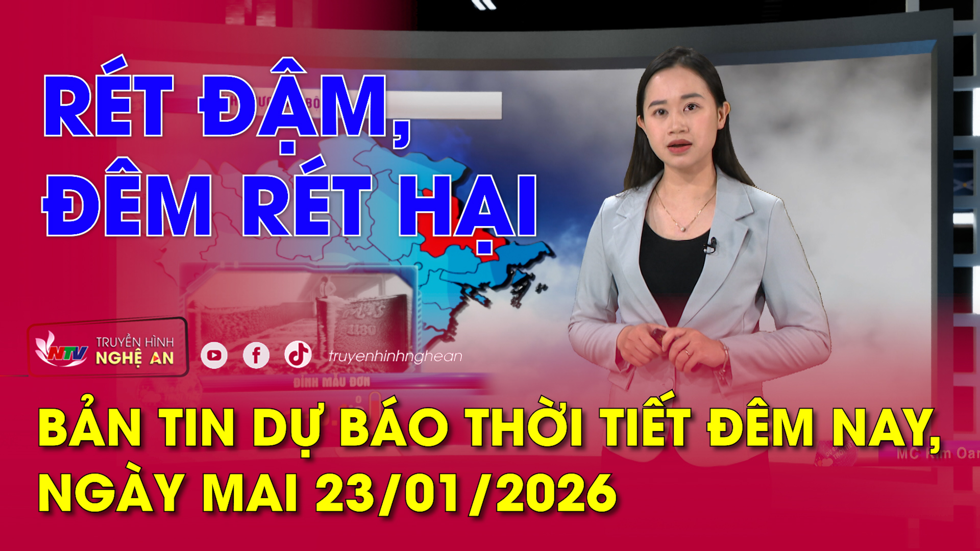 Bản tin Dự báo thời tiết đêm nay, ngày mai 23/01/2026: Rét đậm, đêm rét hại