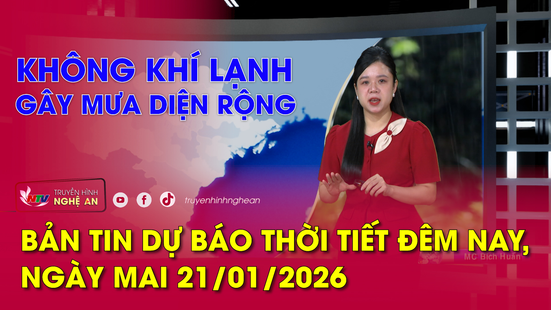 Dự báo thời tiết đêm nay, ngày mai 21/01/2026: Không khí lạnh gây mưa diện rộng