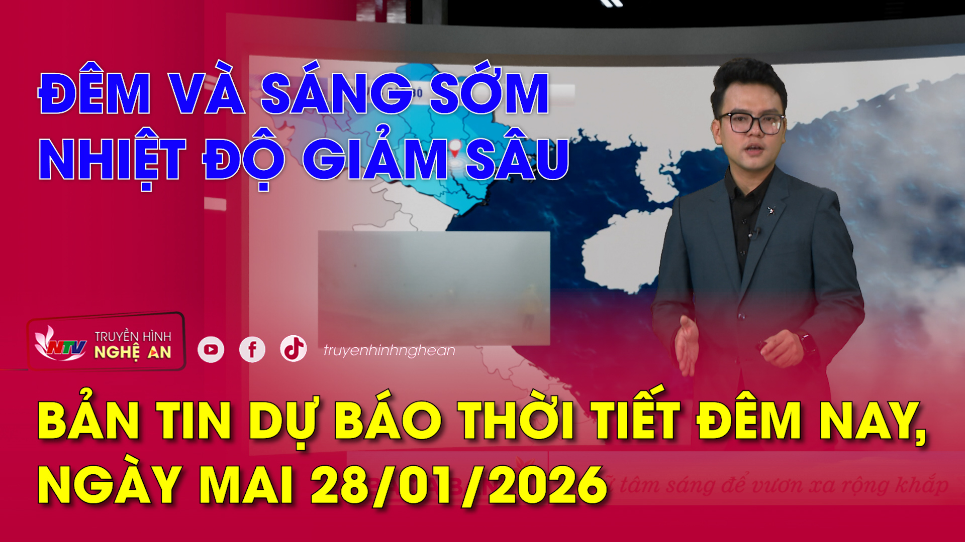 Bản tin Dự báo thời tiết đêm nay, ngày mai 28/01/2026: Đêm và sáng sớm nhiệt độ giảm sâu