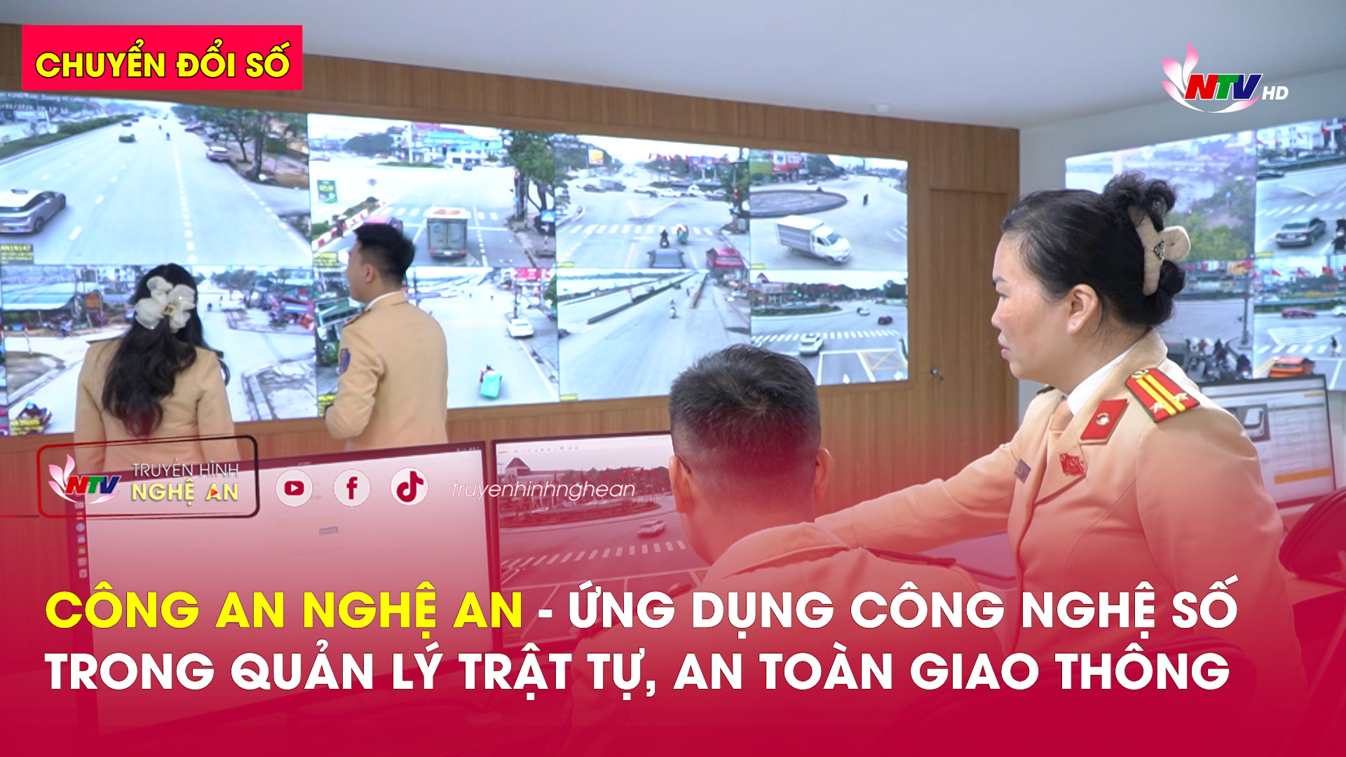 Chuyển đổi số: Công an Nghệ An - Ứng dụng công nghệ số trong quản lý trật tự, an toàn giao thông