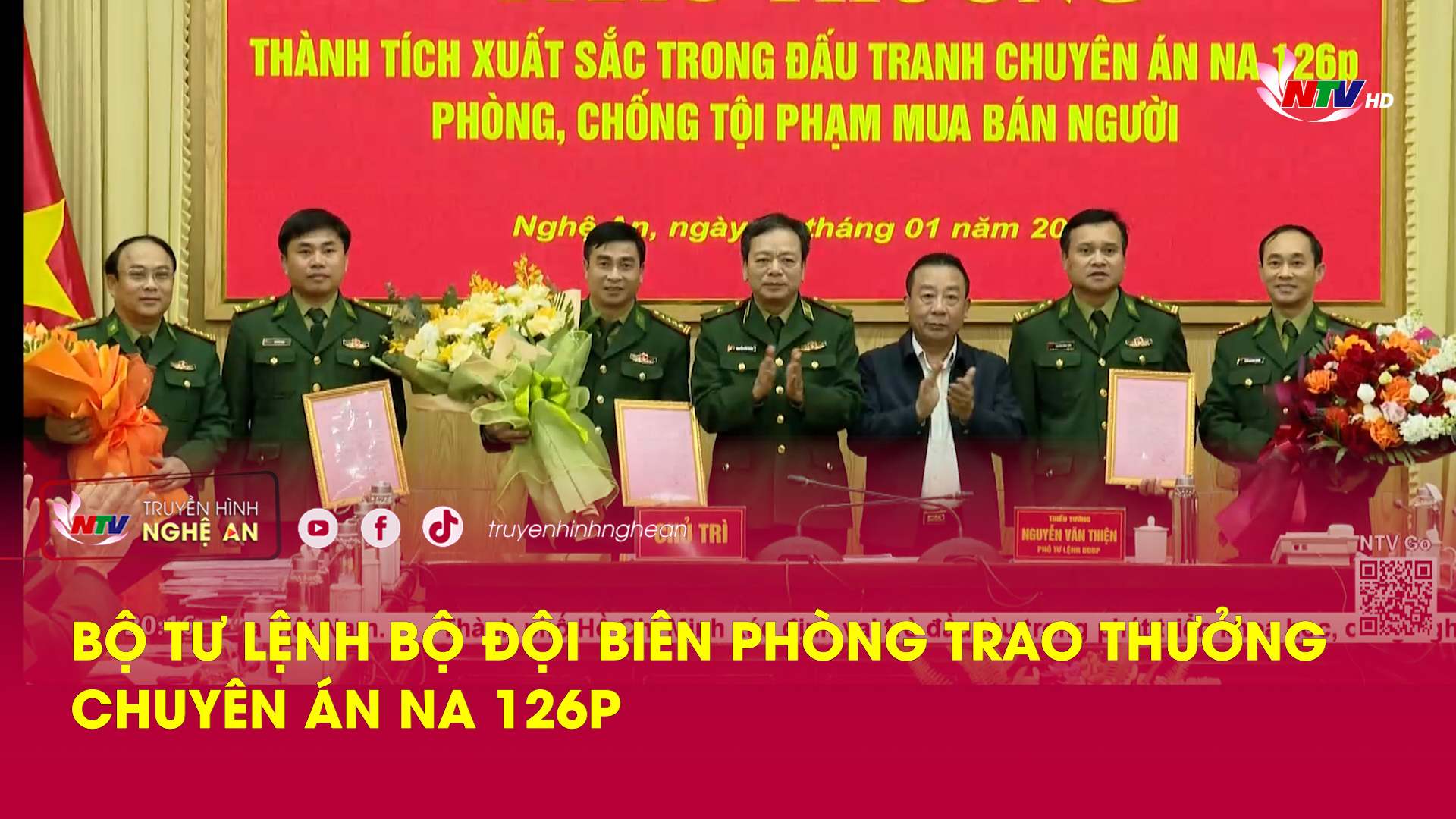 Bộ tư lệnh Bộ đội Biên phòng Trao thưởng chuyên án NA 126p