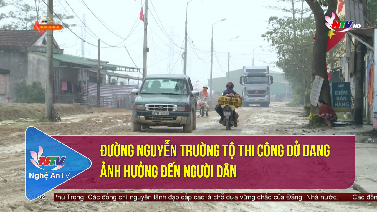 Đường Nguyễn Trường Tộ thi công dở dang ảnh hưởng đến người dân