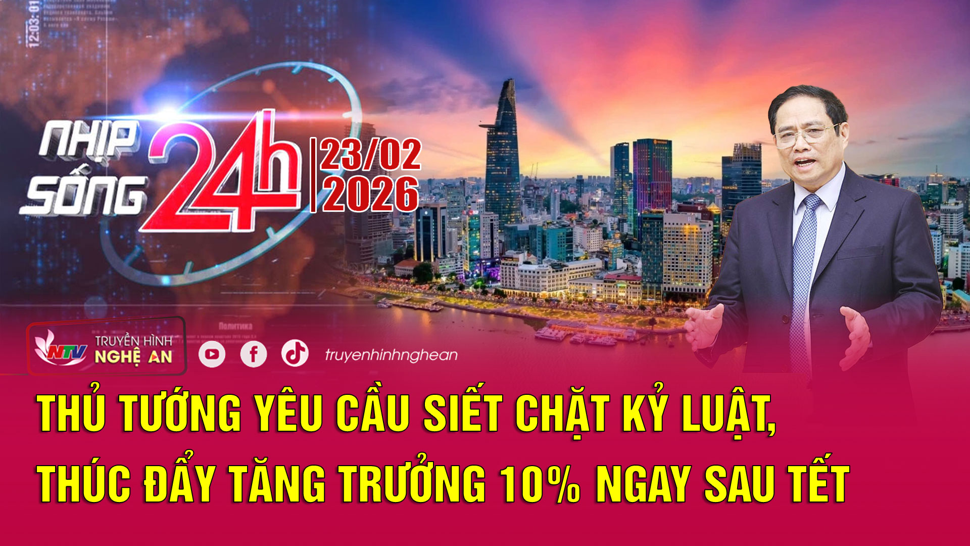 Bản tin Nhịp sống 24h - 23/02/2026