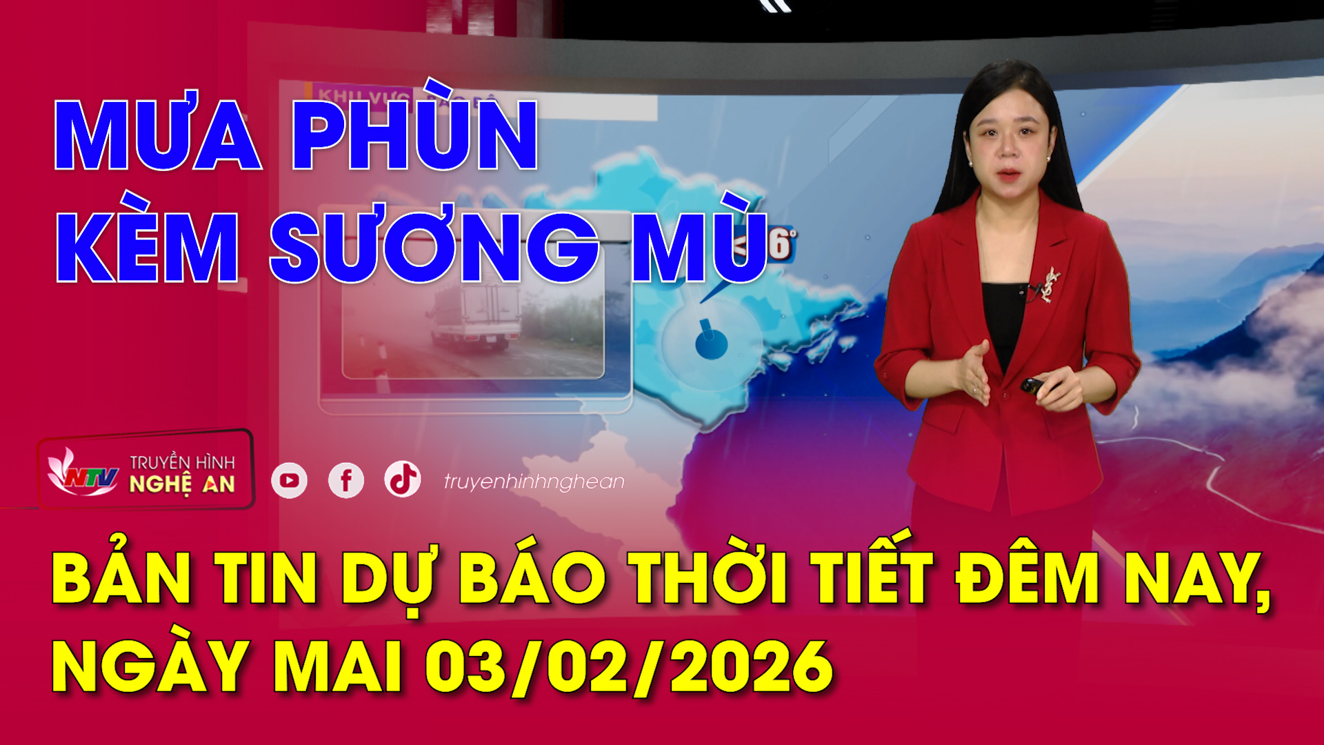 Bản tin Dự báo thời tiết đêm nay, ngày mai 03/02/2026: Mưa phùn kèm sương mù