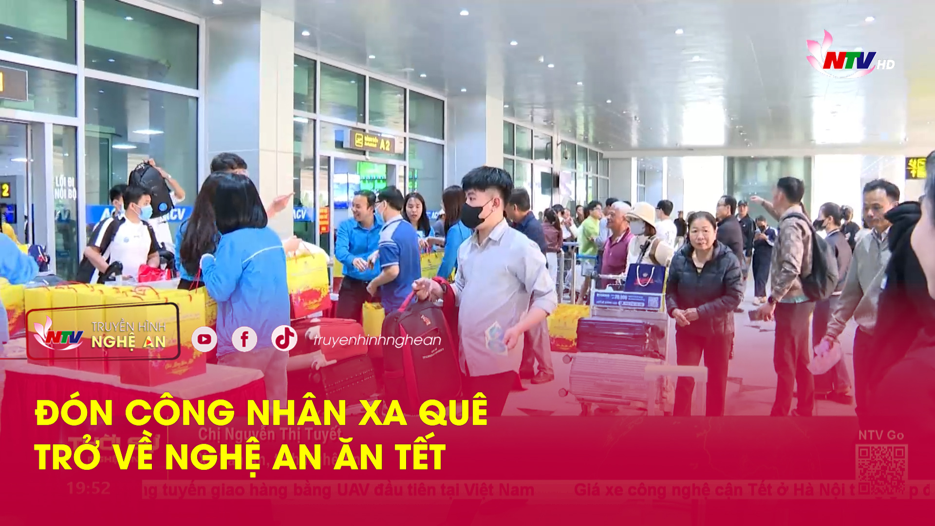 Đón công nhân xa quê trở về Nghệ An ăn Tết