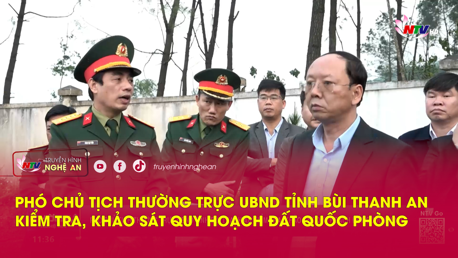 Phó Chủ tịch Thường trực UBND tỉnh Bùi Thanh An kiểm tra, khảo sát quy hoạch đất quốc phòng
