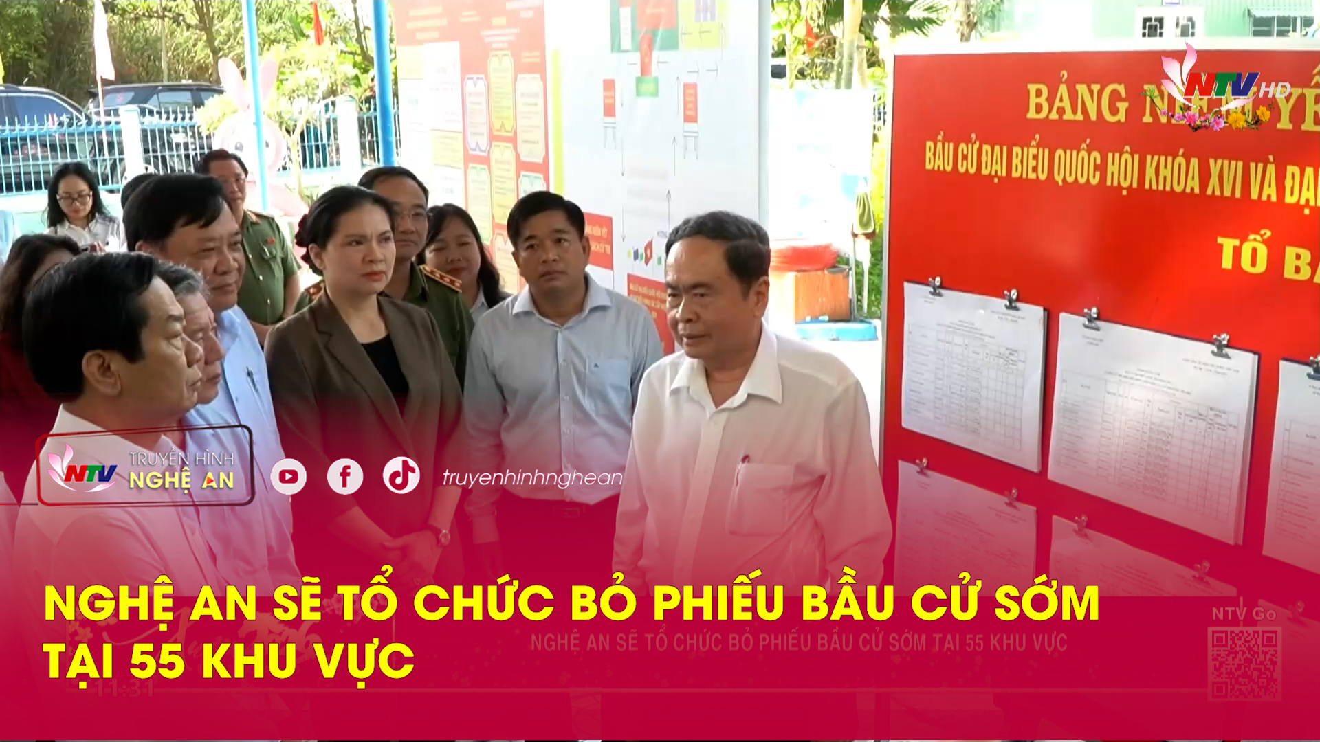 Nghệ An sẽ tổ chức bỏ phiếu bầu cử sớm tại 55 khu vực