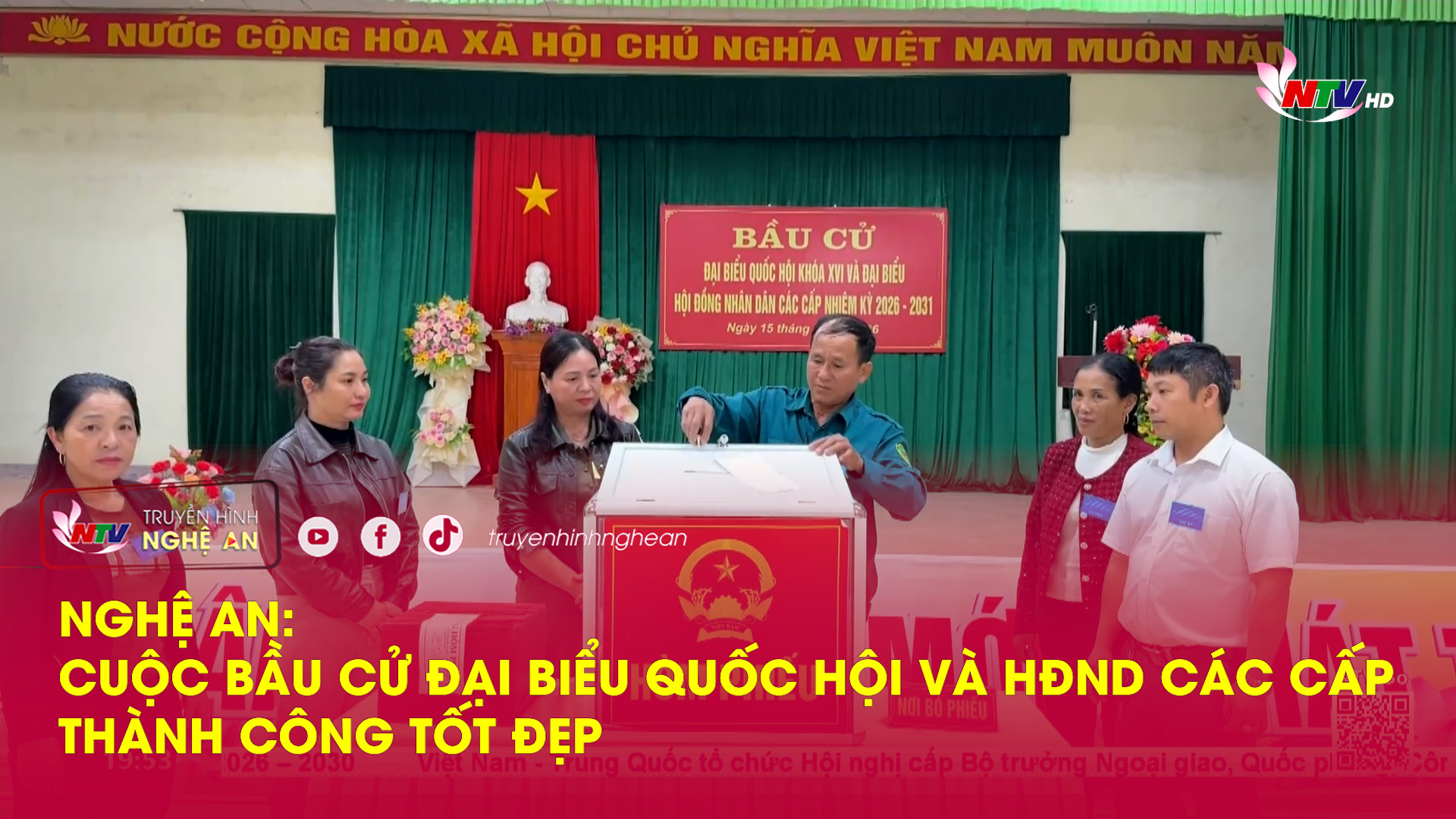 Nghệ An: Cuộc bầu cử Đại biểu Quốc hội và HĐND các cấp thành công tốt đẹp