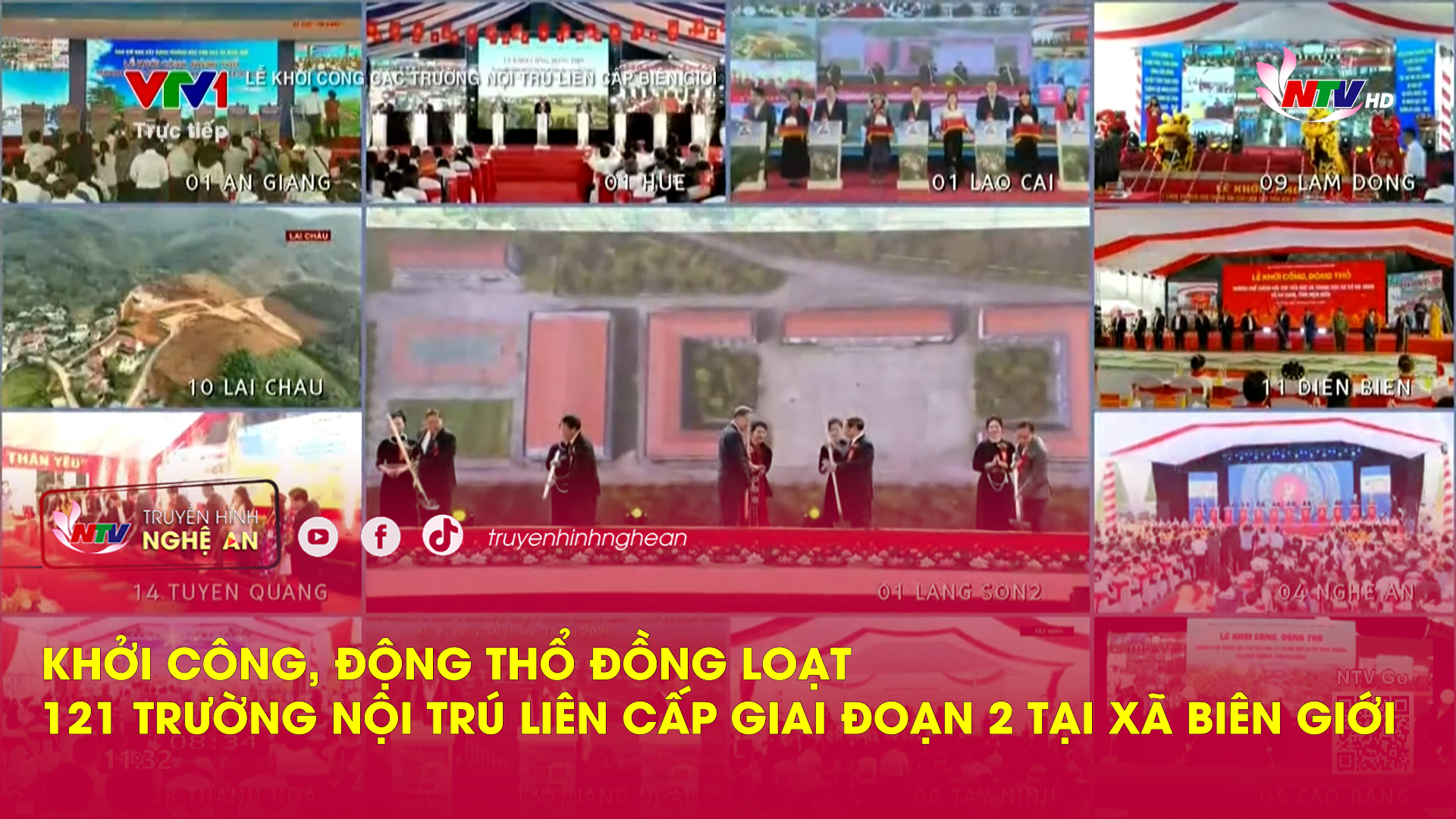 Khởi công, động thổ đồng loạt 121 trường nội trú liên cấp giai đoạn 2 tại xã biên giới