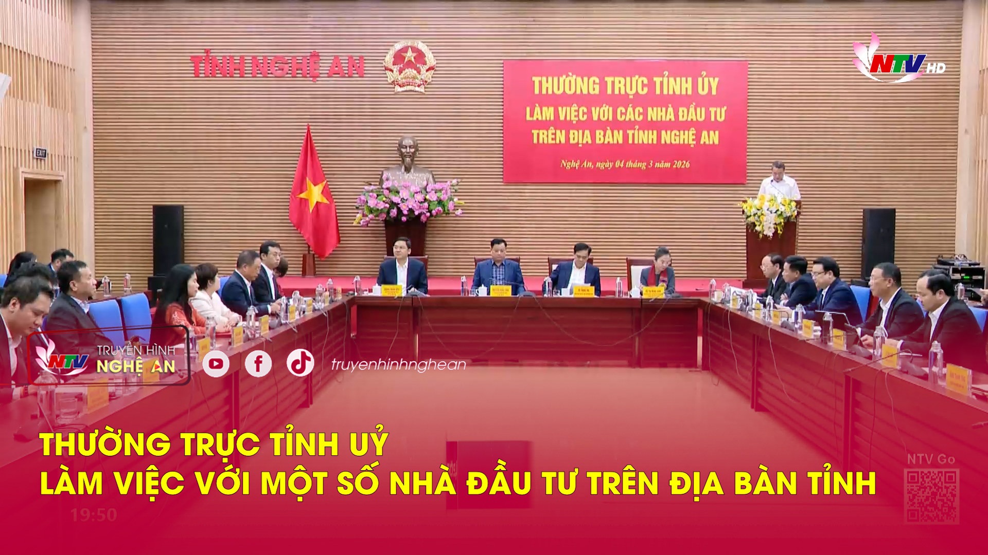 Thường trực Tỉnh uỷ làm việc với một số nhà đầu tư trên địa bàn tỉnh