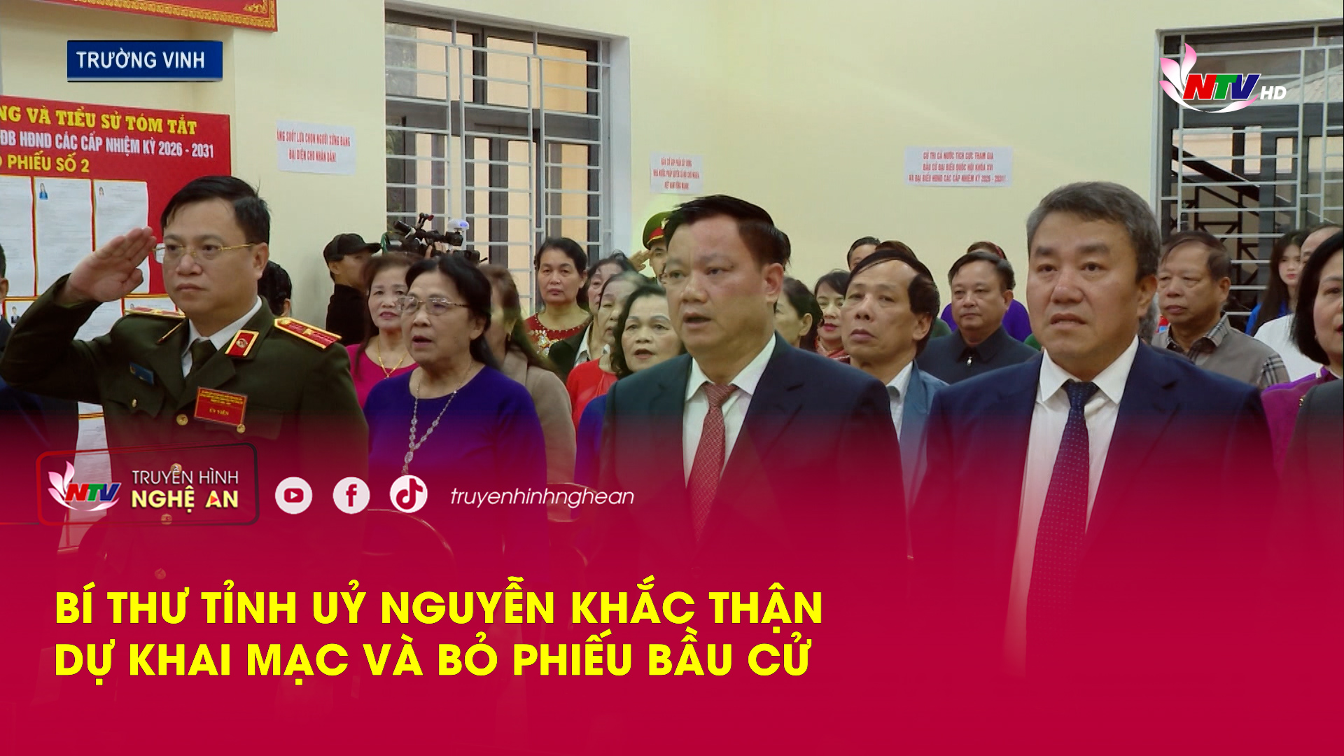 Bí thư Tỉnh uỷ Nguyễn Khắc Thận dự khai mạc và bỏ phiếu bầu cử
