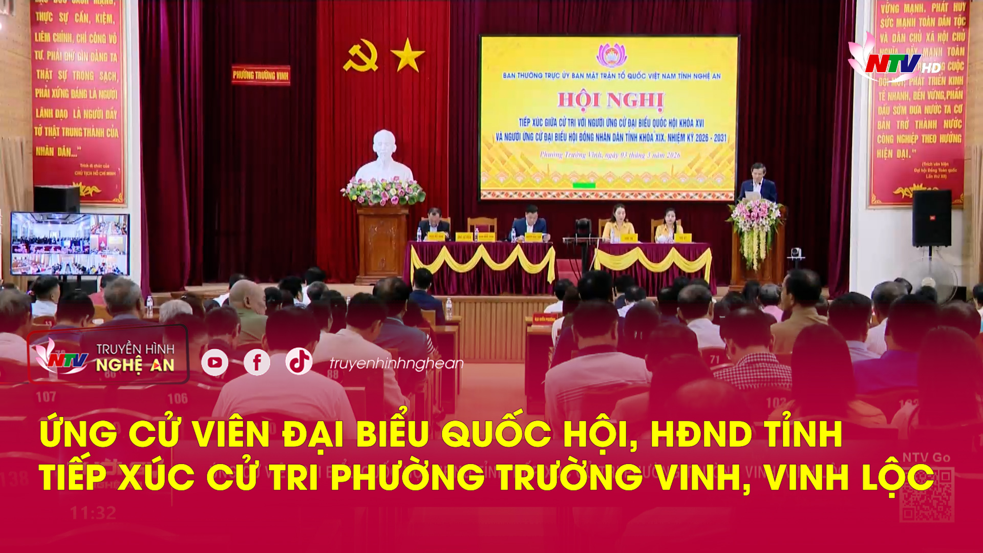 Ứng cử viên đại biểu Quốc hội, HĐND tỉnh tiếp xúc cử tri phường Trường Vinh, Vinh Lộc
