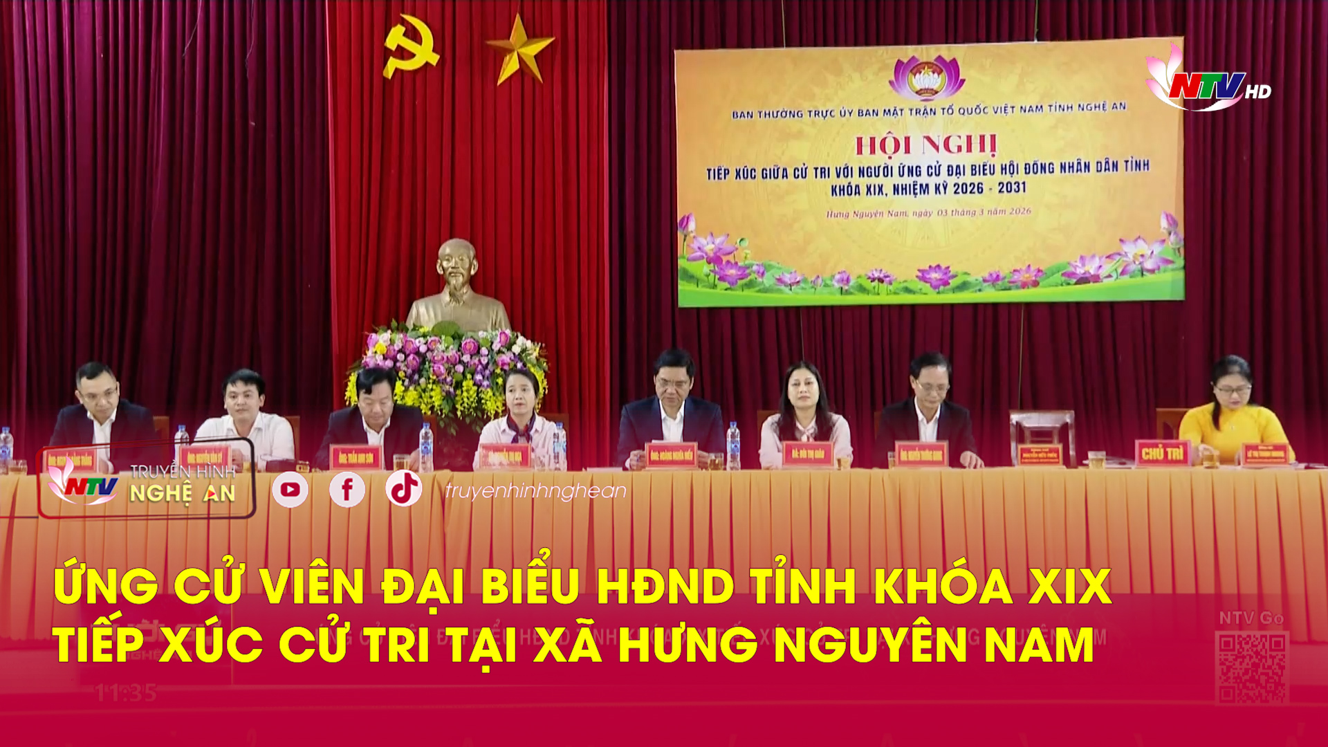 Ứng cử viên đại biểu HĐND tỉnh khóa XIX tiếp xúc cử tri tại xã Hưng Nguyên Nam