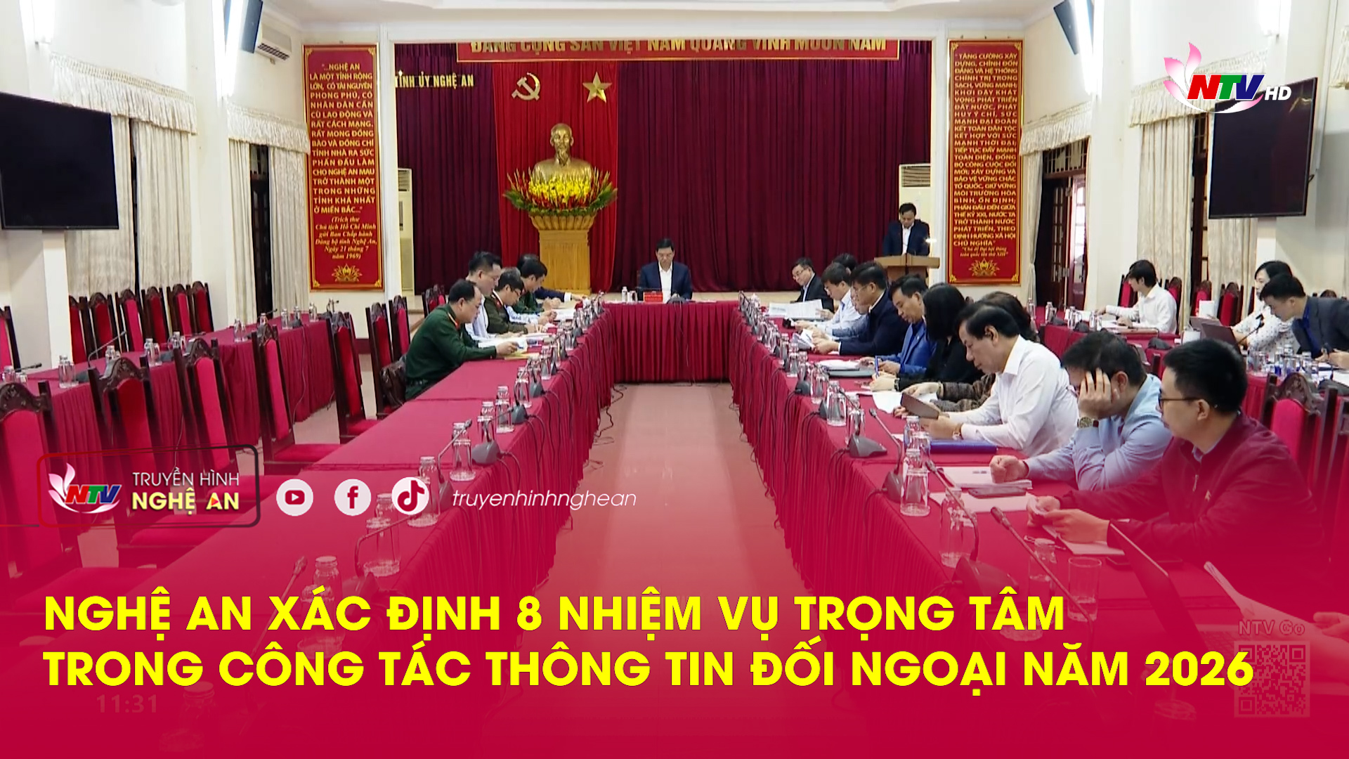 Nghệ An xác định 8 nhiệm vụ trọng tâm trong công tác thông tin đối ngoại năm 2026