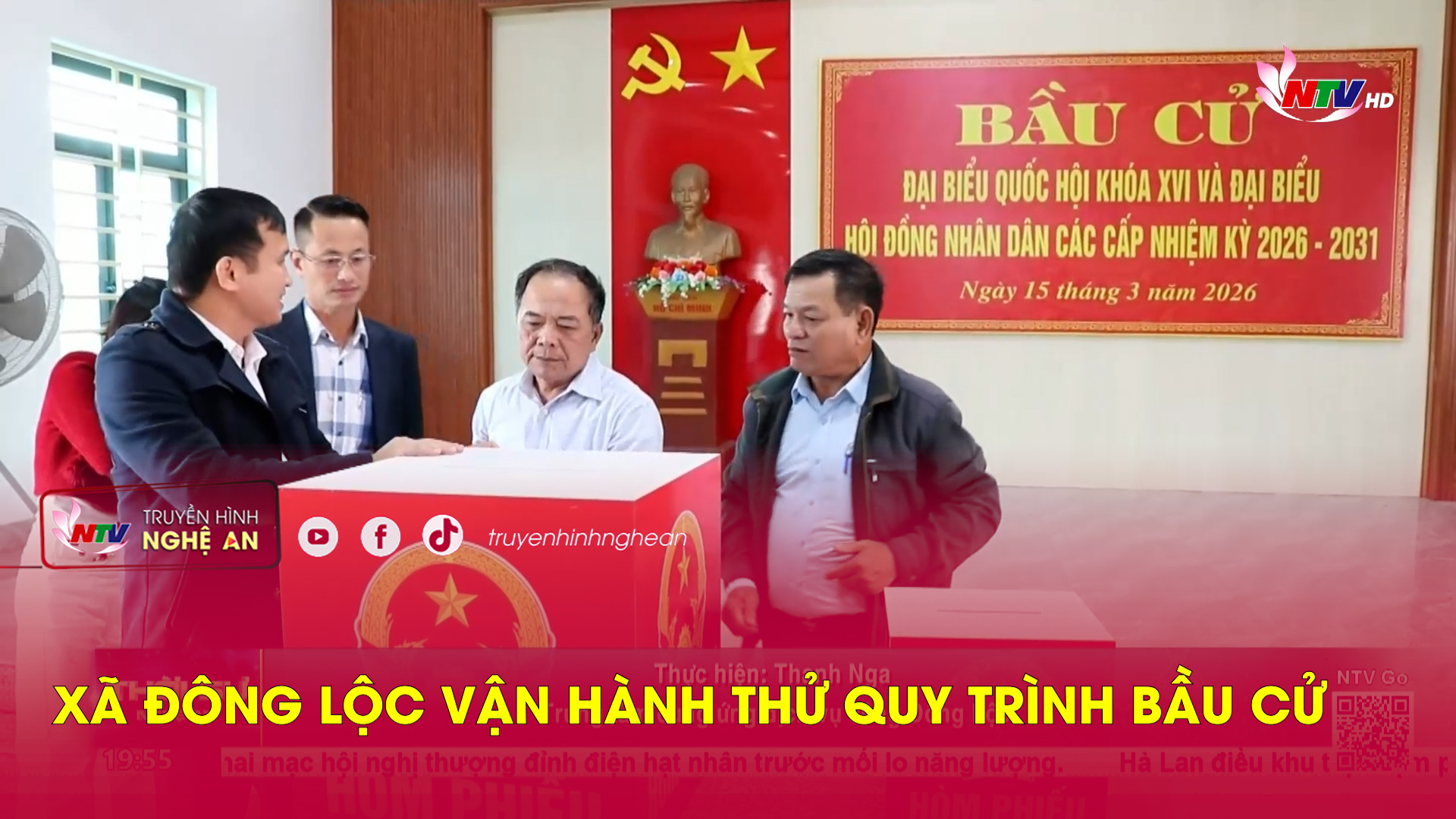 Xã Đông Lộc vận hành thử quy trình bầu cử