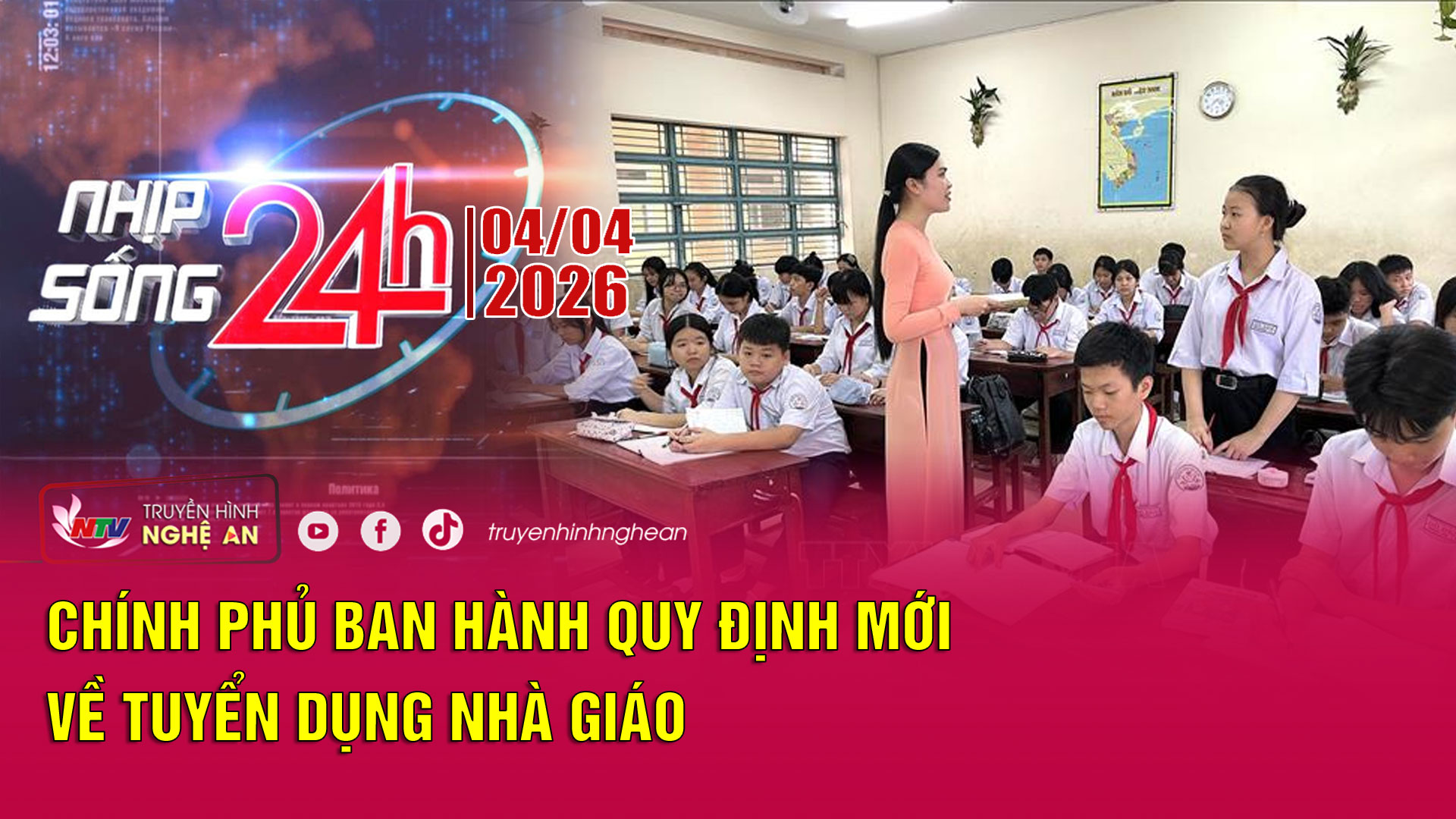 Bản tin Nhịp sống 24h - 04/04/2026