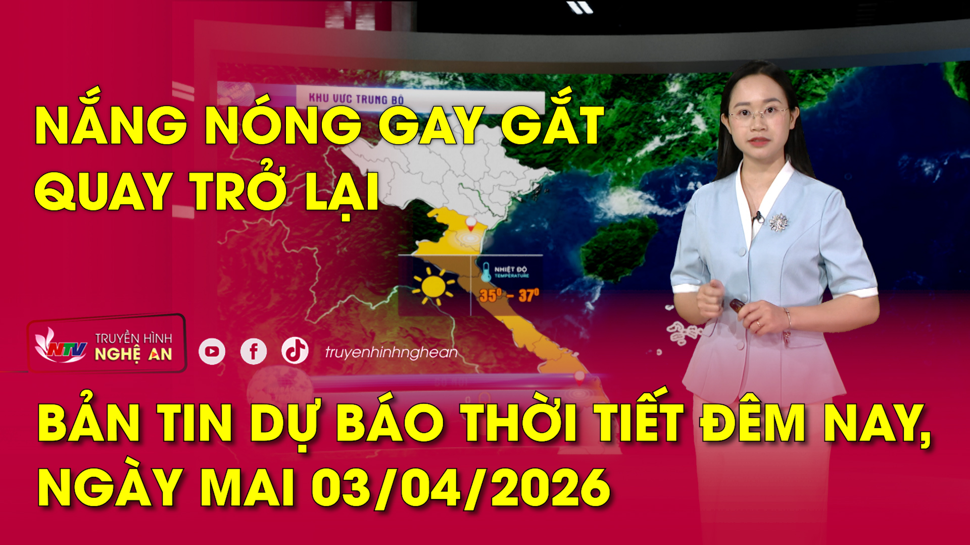 Bản tin Dự báo thời tiết đêm nay, ngày mai 03/04/2026: Nắng nóng gay gắt quay trở lại