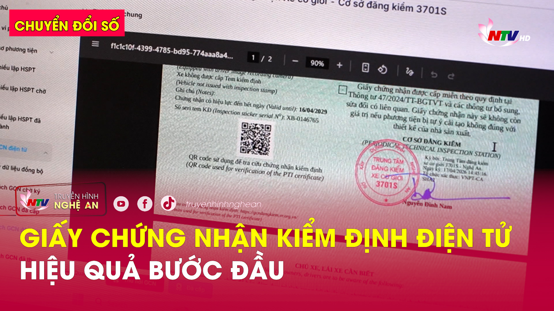 Chuyển đổi số: Giấy chứng nhận kiểm định điện tử - hiệu quả bước đầu