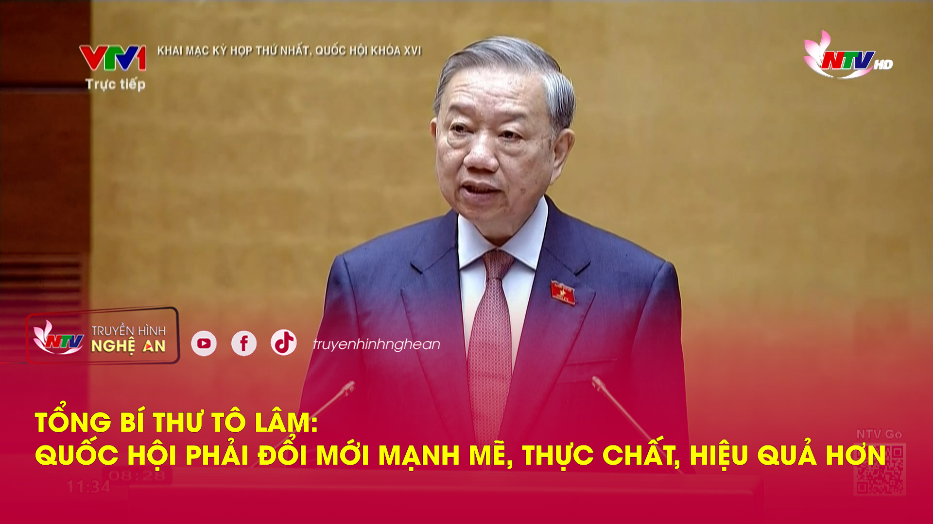 Tổng Bí thư Tô Lâm: Quốc hội phải đổi mới mạnh mẽ, thực chất, hiệu quả hơn
