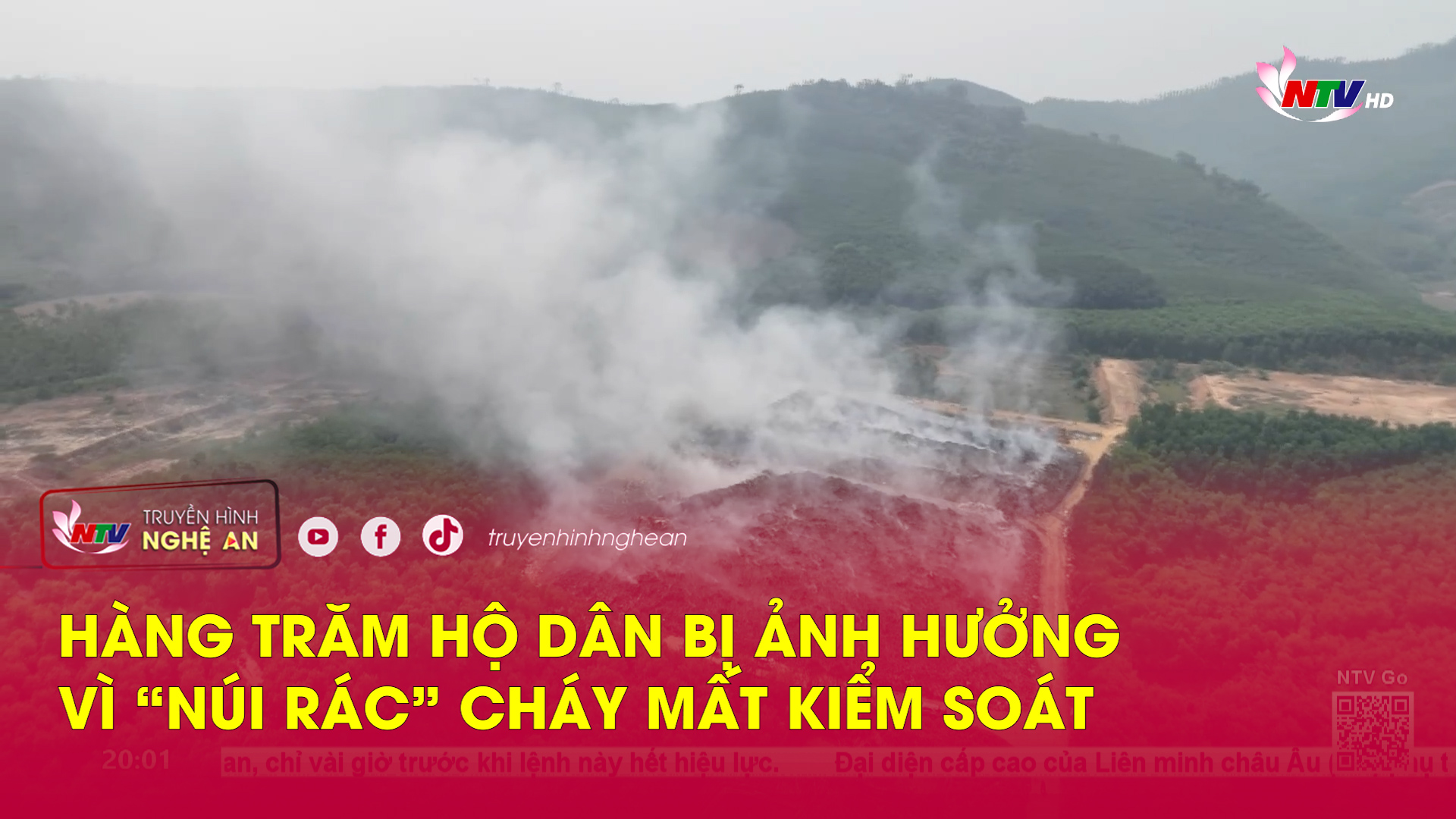 Hàng trăm hộ dân bị ảnh hưởng vì “núi rác” cháy mất kiểm soát