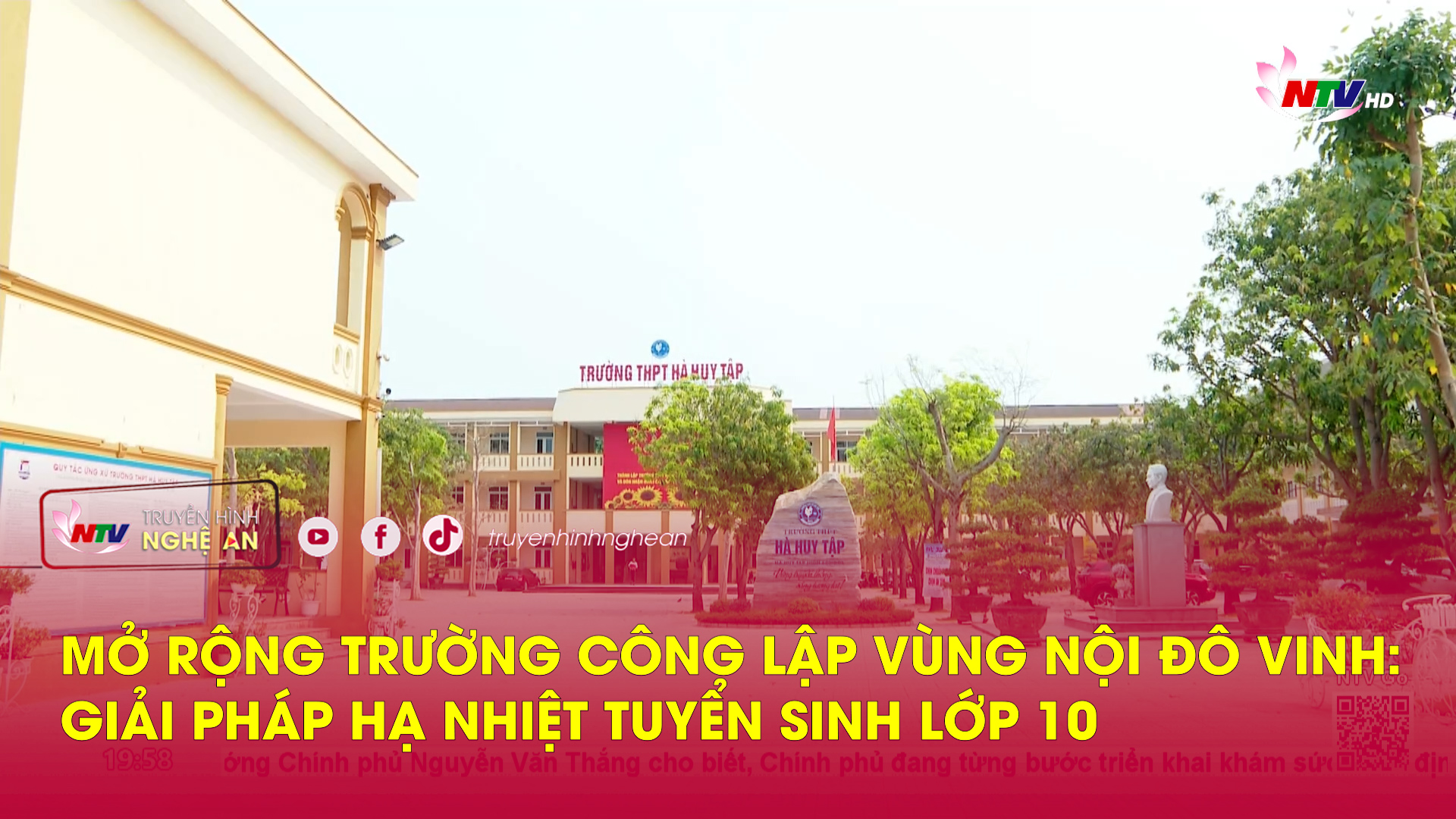 Mở rộng trường công lập vùng nội đô Vinh: giải pháp hạ nhiệt tuyển sinh lớp 10