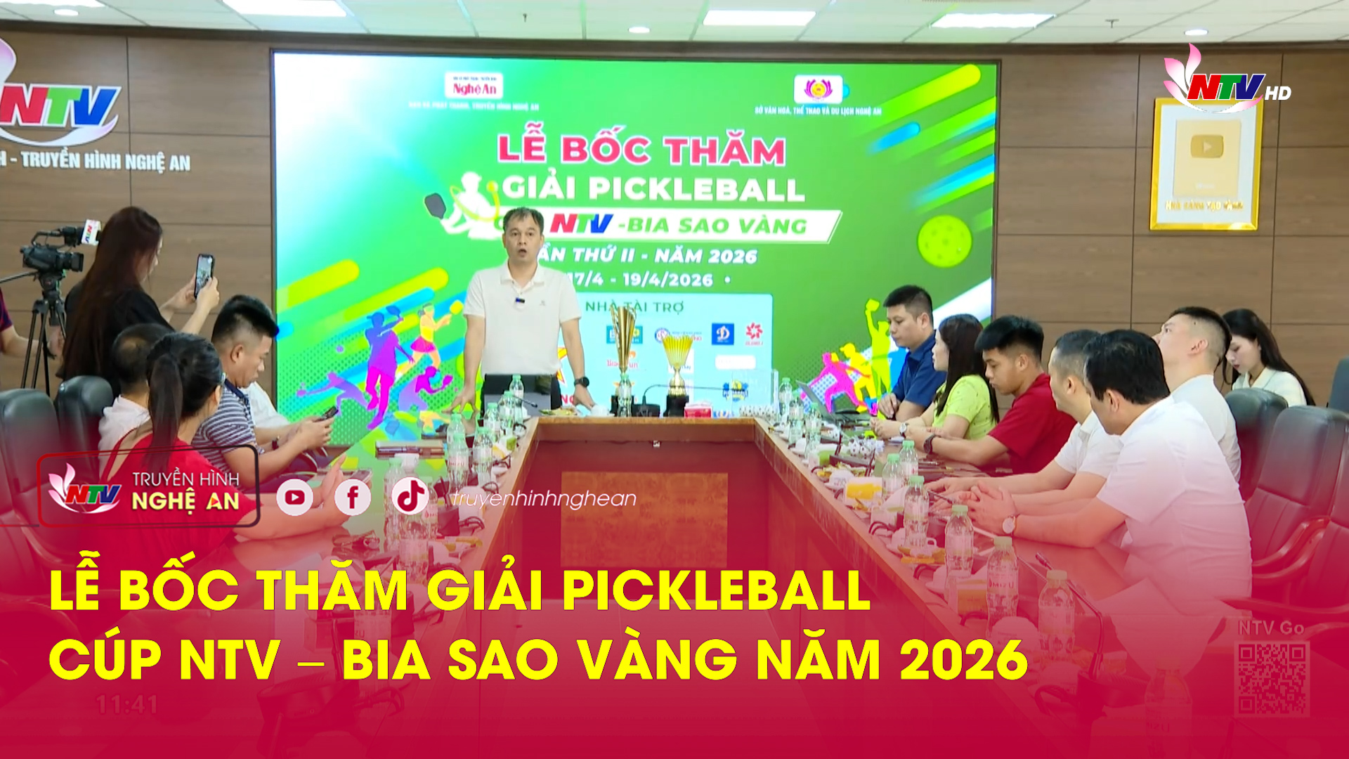 Lễ bốc thăm Giải Pickleball Cúp NTV – Bia Sao vàng năm 2026