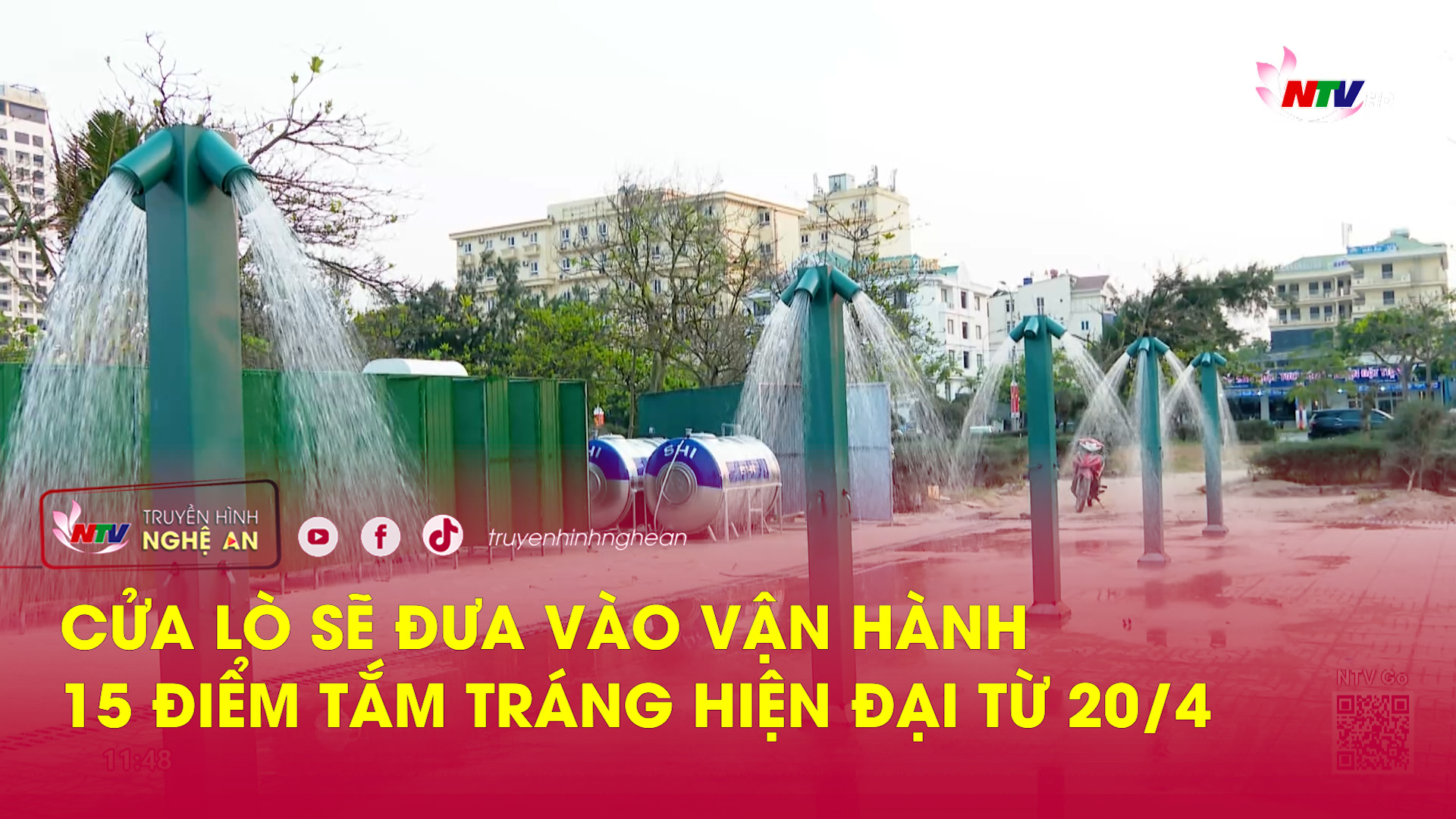 Cửa Lò sẽ đưa vào vận hành 15 điểm tắm tráng hiện đại từ 20/4