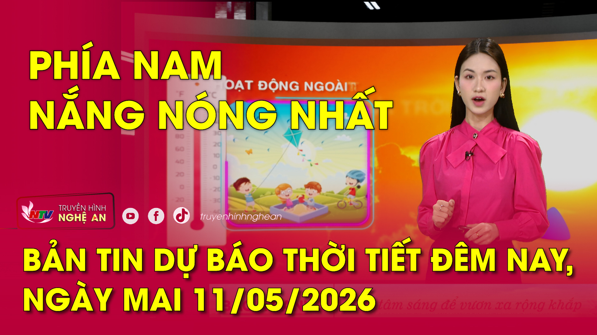 Bản tin Dự báo thời tiết đêm nay, ngày mai 11/05/2026: Phía Nam nắng nóng nhất